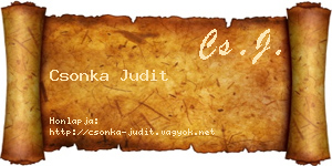 Csonka Judit névjegykártya